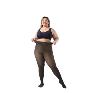 Collant Termici da Donna Neri Trasparenti <span class=keywords><strong>Felpati</strong></span> Plus-Size per l'Inverno - Product Image 5