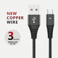 Câble de charge rapide USB 2.4A, câble de charge Micro USB type C, câble de transfert de données USB mobile