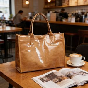 Pvc Women Portable Casual Tyvek Handbag <b>Large</b> Capacity Tote Customizable Shopping <b>Bag</b> - Product Image 4