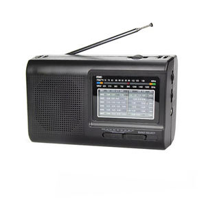 Radio Portátil de Fábrica, Negra, Banda Completa FM AM SW1 7, con Antena Telescópica, Altavoz Integrado y Panel de Escala de Frecuencia Clara - Product Image 1