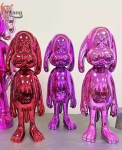 מותאם אישית עבור אמנות פופ מצוירת פסל כלב צבעוני שרף snoky פיברגלס מצופה אלקטרו resin statu - Product Image 1