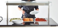 Chauffe-Plats Commercial Infrarouge Therma Dry Heat 2 GN 1/1 Économe en Énergie Sans Eau Sans Tartre pour Buffet Chinois