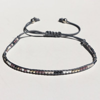 Bracelet tissé unisexe ajustable en perles Miyuki colorées, design simple, bijoux fantaisie personnalisés, idéal pour un cadeau
