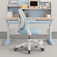 Chaise d'étude ergonomique anti-bosse pour enfants Mobilier de maison réglable en hauteur avec chaise à roulettes pour enfants
