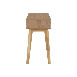 Compact Natural Oak Colour HIRADO <b>Console</b> <b>Table</b> Solid Wood Legs Slim Entryway <b>Table</b> for Small Apartment and Hallway Organization - Product Image 4