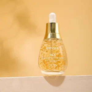 Private Label Skin Care Serum 99.9% Pure Gold Flake Anti Envelhecimento Rugas Dark Spot Whitening 24k Gold Face Serum