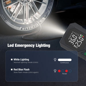 משאבת אוויר מיני 12V לרכב, מדחס אוויר נייד אלחוטי, משאבת ניפוח צמיגים דיגיטלית 150psi, משאבת ניפוח חשמלית לצמיגי רכב - Product Image 5