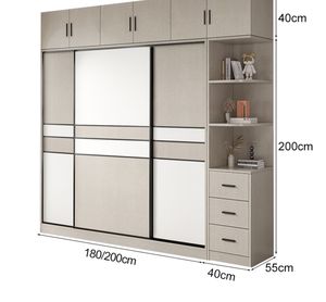 Eco Board <span class=keywords><strong>armadio</strong></span> <span class=keywords><strong>per</strong></span> casa camera da letto personalizzato cappotto di noleggio con porta scorrevole in legno massello Design moderno - Product Image 2