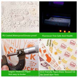 Papel de Envolver Alimentos con Recubrimiento de PE, Diseño Personalizado, Tamaño Personalizado, Resistente a la Grasa, Papel para Envolver Alimentos, Papel de Envolver Seguro para Alimentos, Precio de Fábrica - Product Image 4