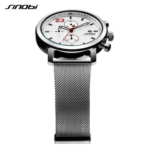 <span class=keywords><strong>Montre</strong></span> à quartz pour <span class=keywords><strong>homme</strong></span> SINOBI avec chronographe, cadran en verre et affichage à aiguilles, design élégant et unique, étanche - Product Image 3