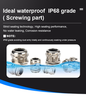 Presse-étoupe en laiton nickelé de qualité supérieure, étanche avec protection IP68 pour applications haute/basse tension