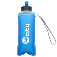 La Ville SANS BPA 500ml bouteille d'eau douce hydratation flacon avec lanière et cache-poussière pour sport de course en plein air