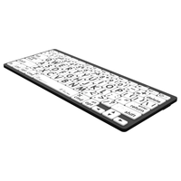 Braille & Cetak Besar Hitam di Atas Putih Mini Keyboard untuk Mac