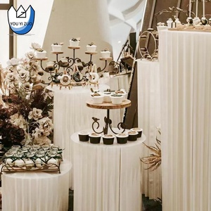 Youyizuo nhà máy đám cưới bán buôn trang trí hoa plinths hiển thị Acrylic đám cưới Vòng giấy cột cho đám cưới - Product Image 4