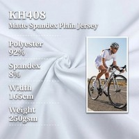 Tissu Dryfit en jersey mat polyester élasthanne 250g à compression aérodynamique, séchage rapide et évacuation de l'humidité pour vêtements de triathlon