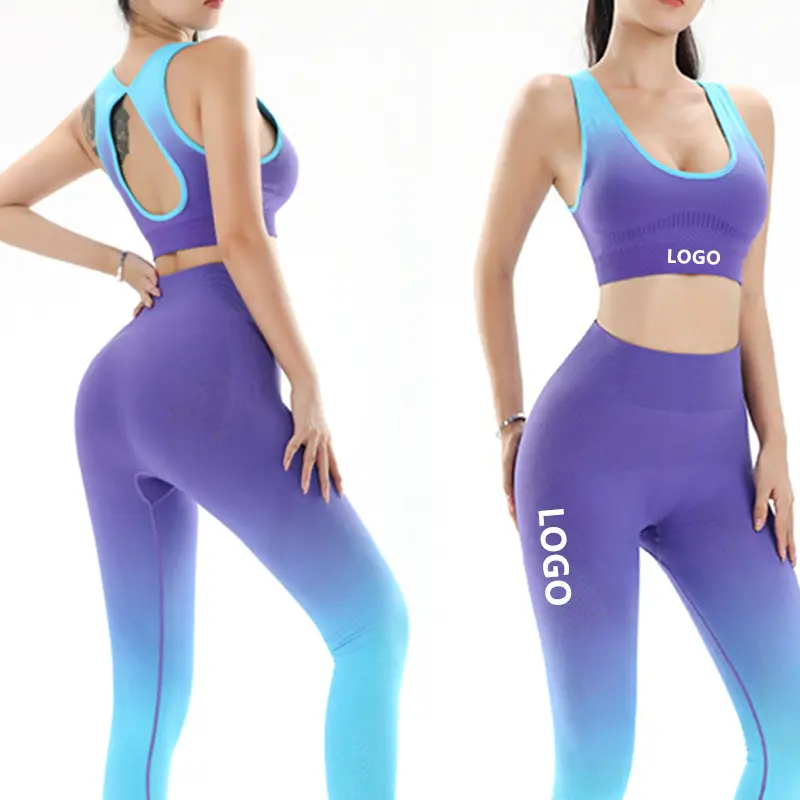 Kostenloser Logo-Druck stoß fester nahtloser Sport-BH Workout Gym Running Top für Frauen Yoga-BH