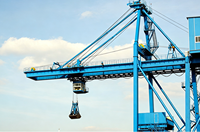 Grue portique pneumatique de chargement et de déchargement de conteneurs de ciment 1600t/h pour quai