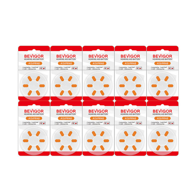 Hearing Aid Battery Accessories Zinc-Air Cell Primary Batteries for Hearing Aids Sizes 312 675 13 10