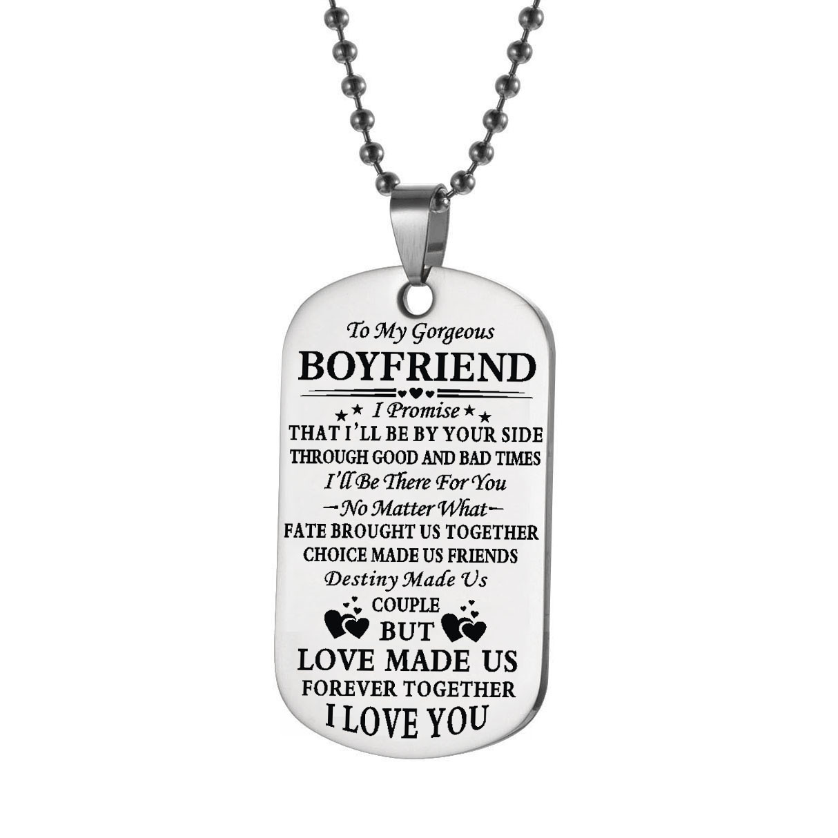 Collar de plata-novio