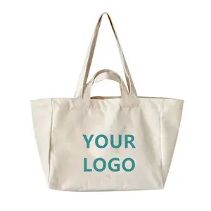 Direct factory price cotton tote shopping bags with customized print logos cavas custom reusable shopping bag for grocery shop