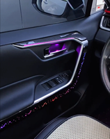 Kit d'éclairage ambiant LED dynamique pour Toyota RAV4 2019-2024, éclairage de l'habitacle, panneau de garniture de porte, éclairage du tableau de bord, ambiance lumineuse