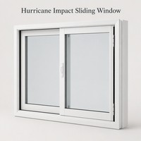 Ventana Corredera de Vinilo UPVC Personalizada Resistente a Huracanes, Doble Acristalamiento, a Prueba de Viento para Casas en Bahamas