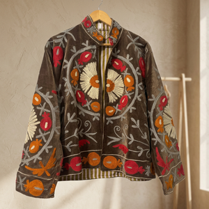 Embroidered Knitted <b>Quilted</b> Velvet Bomber <b>Jacket</b> Floral <b>Pattern</b> Full Sleeve Autumn Women's Nylon Handmade Decorative - Product Image 4