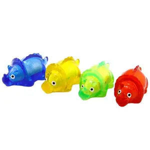 Flybear ตุ๊กตามังกรของเล่นแคปซูล TPR,สีสดใสนิ่มลูกปัดน้ำเม็ดโฟมอนุภาคบีบลูกบอลองุ่น