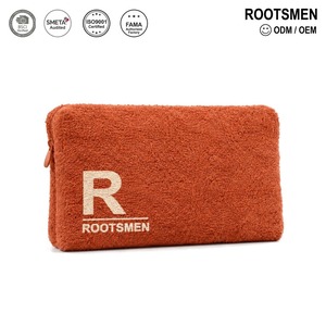 Bolsa de Cosméticos de Tela de Rizo, Color Terracota, Poliéster, 23x3x17cm, con Cierre, para Playa, Viaje, Maquillaje, Color Personalizado, MOQ Bajo - Product Image 1