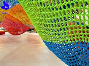 เครื่องเล่นสนามเด็กเล่นเชือกถักโครเชต์สีรุ้งทำมือสำหรับเด็กปีนป่ายและเล่น - Product Image 4