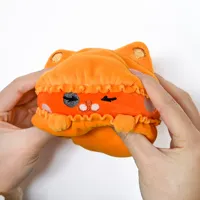 Porte-clés personnalisé professionnel ont un son dessin animé alimentaire forme pendentif jouets en peluche porte-clés pour les filles