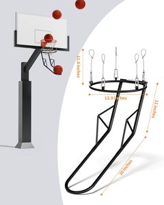 Support <span class=keywords><strong>de</strong></span> rangement pour <span class=keywords><strong>panier</strong></span> <span class=keywords><strong>de</strong></span> <span class=keywords><strong>basket</strong></span>-ball, accessoire <span class=keywords><strong>de</strong></span> retour <span class=keywords><strong>de</strong></span> ballon <span class=keywords><strong>de</strong></span> <span class=keywords><strong>basket</strong></span>-ball, <span class=keywords><strong>panier</strong></span> <span class=keywords><strong>de</strong></span> <span class=keywords><strong>basket</strong></span>-ball robuste en métal, accessoire <span class=keywords><strong>de</strong></span> rebondisseur pour une utilisation en extérieur et en intérieur - Product Image 6