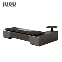 Bureau de direction moderne en forme de L, réglable en hauteur électriquement, mobilier de bureau de luxe JUOU