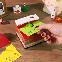 Calendrier 2027 en papier artisanal personnalisé, bloc-notes 3D, notes adhésives personnalisées, sculpture en papier, souvenirs, notes à déchirer à la main, notes en forme de sapin de Noël