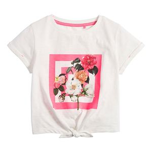 Top d'été en coton écologique de meilleure qualité pour filles T-shirt classique personnalisé sérigraphié pour enfants - Product Image 1