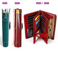 Dompet Panjang RFID AndoBag untuk Wanita, Kulit Sapi Asli, Tas Clutch Elegan, Dompet Santai dan Tas Tangan, Fashion Vintage