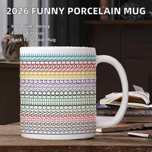 แก้วกาแฟพอร์ซเลนลายตลก ดีไซน์ใหม่ร่วมสมัย SUNNY 2026 สีขาว ความจุ 350 มล. บรรจุกล่องของขวัญ สำหรับเปิดเทอม - Product Image 2