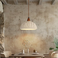 Lustre suspendu moderne du milieu du siècle, en ciment naturel, style Wabi Sabi, pour restaurant, hôtel, salle à manger