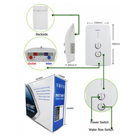 Chauffe-eau électrique instantané sans réservoir pour salle de bain et douche domestique