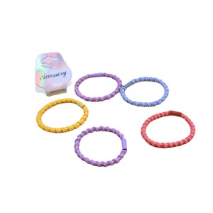 Coleteros de Estilo Coreano, Set de 5 Piezas, Lazos de Tela Trenzada, Accesorio Casual para el Cabello, Hecho en China - Product Image 5