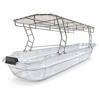 Bateau de tourisme transparent de grande capacité pour 16 passagers, idéal pour les projets de villégiature et les zones touristiques