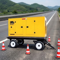 Générateur diesel silencieux mobile 30 kVA-50 kVA triphasé avec ATS et 1800 tr/min pour homologation ISO