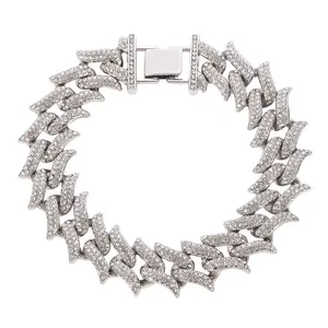 Luxus voller Diamant Design Frauen Knöchel Schmuck HipHop Akzent kubanische Kette machen wunderschöne Iced Out Dekoration Fußkettchen