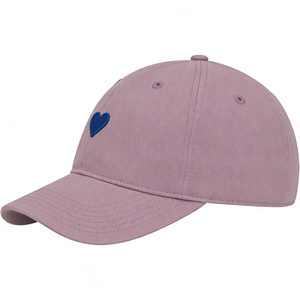 หมวกเบสบอลผ้าแคนวาสคอตตอนแบบ 6 แผง ปักลายหัวใจสีน้ำเงิน ปรับขนาดได้ สไตล์ลำลอง สปอร์ต ป้องกันแสงแดด เหมาะสำหรับกอล์ฟ เดินป่า และใช้ในชีวิตประจำวัน - Product Image 2