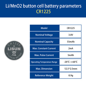 Li-MnO2 Pin cr1225 3V tiểu Pin Lithium CR2032 CR2450 cho nhãn điện tử chìa khóa xe - Product Image 2