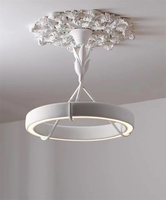 Lustre suspendu LED en résine et fer, style Wabi Sabi, pour salon, restaurant, plafond, maison moderne, bar, design de designer
