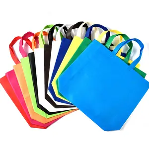 Cheap Price Carry Eco Friendly Foldable Custom Logo Printed Plastic Tote Bag Non-Woven Shopping Bags