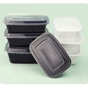 Conteneur alimentaire en plastique jetable rectangulaire en PP pour emporter avec couvercle - Product Image 2