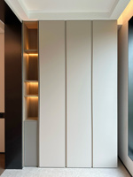 Armoire de chambre et de salon modulaire sur mesure, de luxe, durable, avec éclairage LED, en panneaux de mélamine, bois MDF, meubles modernes pour la maison