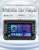 Radio Multimedia para Auto, Reproductor MP5 Estéreo de 2 Din y 7 Pulgadas, Android Auto, Apple CarPlay, Bluetooth, para VW